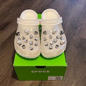 NWT Clear White Crocs